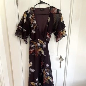 Madewell floral wrap dress